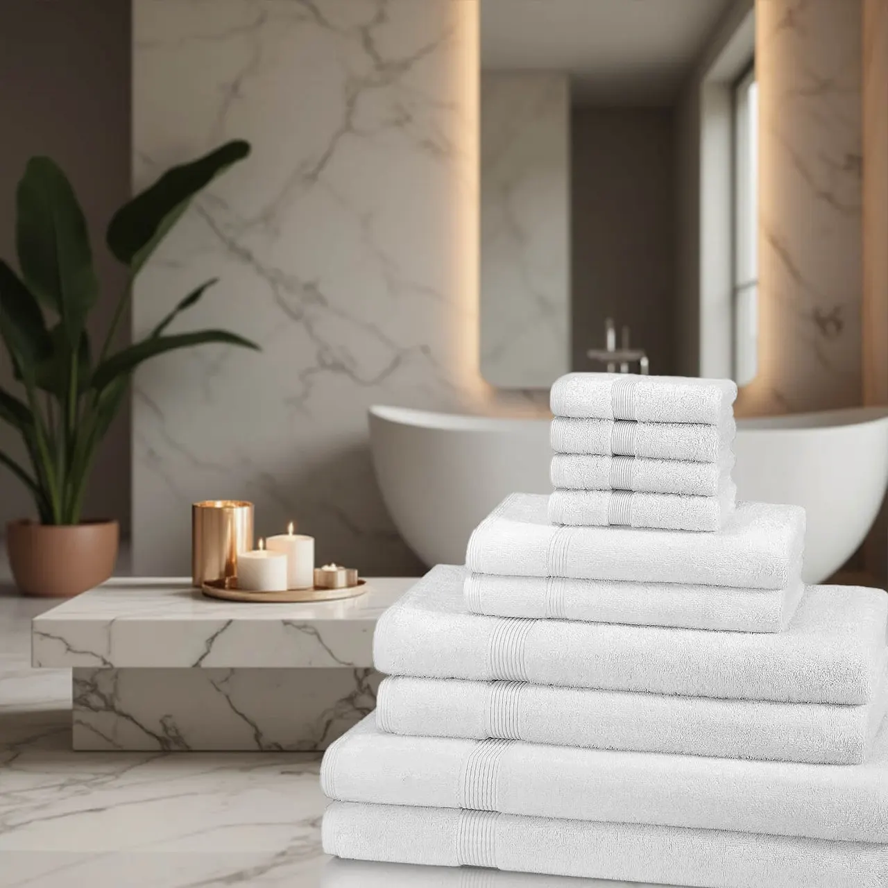 White towel bale